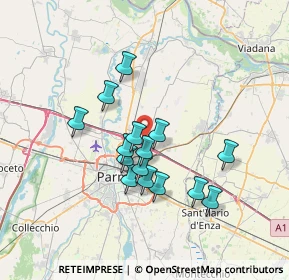 Mappa Via Burla Parco Comm.le Parma Retail, 43122 Parma PR, Italia (5.86667)