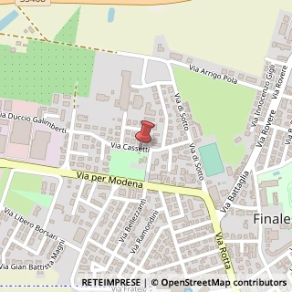 Mappa Via Francesco Cassetti, 132, 41034 Finale Emilia, Modena (Emilia Romagna)