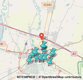 Mappa Via Otello Ghillani, 43122 Parma PR, Italia (3.74917)