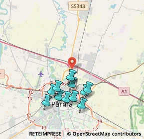 Mappa Via Carra, 43122 Parma PR, Italia (3.585)