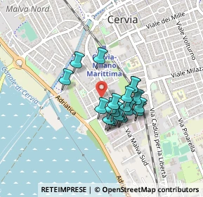 Mappa Via Eugenio Curiel, 48015 Cervia RA, Italia (0.301)