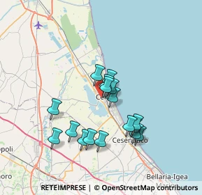 Mappa Via P. M. Curie, 48015 Cervia RA, Italia (6.12412)