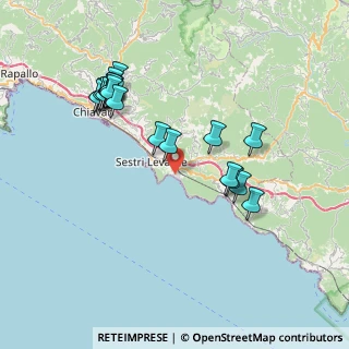 Mappa Via Erasmo Piaggio, 16039 Sestri Levante GE, Italia (7.948)