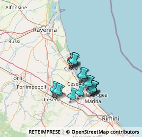 Mappa Viale della Stazione, 48015 Cervia RA, Italia (10.8845)