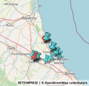 Mappa Via Girolamo Cardano, 48015 Cervia RA, Italia (10.869)