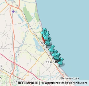 Mappa Via Volturno, 48015 Cervia RA, Italia (4.40833)