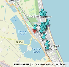 Mappa Via Mimose, 48015 Cervia RA, Italia (1.28824)