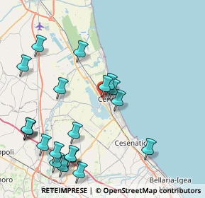 Mappa Via Mimose, 48015 Cervia RA, Italia (9.8145)