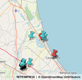 Mappa Via Mimose, 48015 Cervia RA, Italia (11.301)