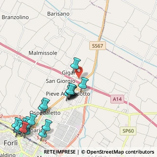 Mappa Via Domenico Martoni, 47122 Forlì FC, Italia (2.929)