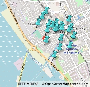 Mappa Via A. Pacinotti, 48015 Cervia RA, Italia (0.404)