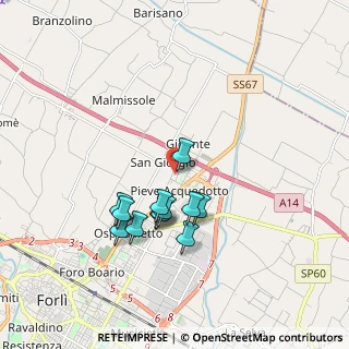 Mappa Via Sacco Nicola, 47122 Forlì FC, Italia (1.585)