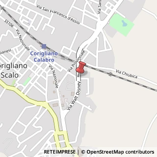 Mappa Via Walt Disney, 87064 Corigliano Scalo CS, Italia, 87064 Corigliano Calabro, Cosenza (Calabria)