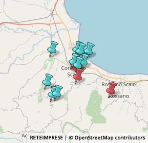 Mappa Area urbana, 87064 Rossano CS, Italia (4.81833)