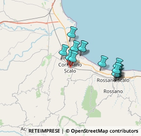 Mappa Area urbana, 87064 Rossano CS, Italia (7.04667)