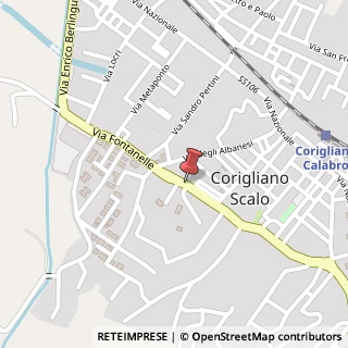 Mappa Via fontanelle, 87064 Corigliano Calabro, Cosenza (Calabria)