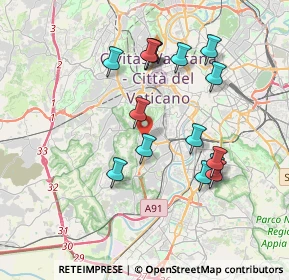 Mappa Via Giovanni Torrecremata, 00100 Roma RM, Italia (3.756)