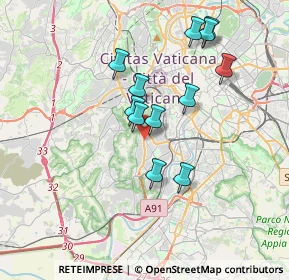 Mappa Via Giovanni Torrecremata, 00100 Roma RM, Italia (3.39667)