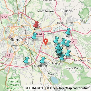 Mappa Via Giacomo Laurenzani, 00133 Roma RM, Italia (7.41267)