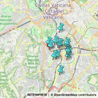 Mappa Circonvallazione Gianicolense, 00151 Roma RM, Italia (1.28643)