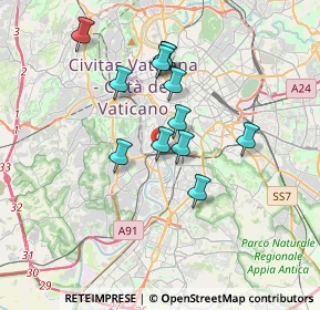 Mappa Via Antonio Pacinotti, 00100 Roma RM, Italia (3.11833)