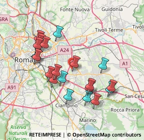 Mappa Via Celio Caldo, 00133 Roma RM, Italia (7.5245)
