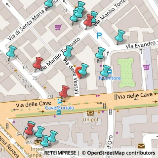 Mappa Via delle Vestali, 00181 Roma RM, Italia (0.0955)