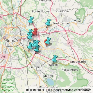 Mappa Via Santa Maria di Licodia, 00133 Roma RM, Italia (6.21333)