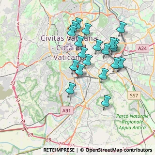 Mappa Roma Trastevere, 00146 Roma RM, Italia (3.7045)
