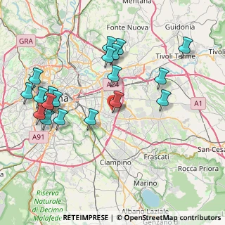 Mappa Via dei Colombi, 00181 Roma RM, Italia (9.3255)