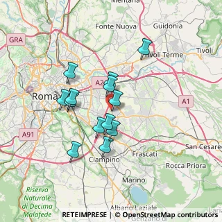 Mappa Via Euterpe, 00133 Roma RM, Italia (6.08077)
