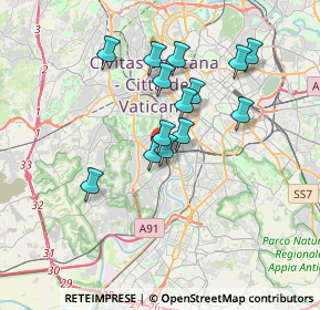 Mappa Circonvallazione Gianicolense, 00149 Roma RM, Italia (3.11214)