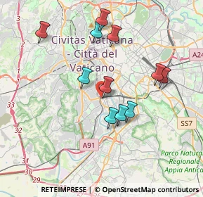 Mappa Via del Fornetto, 00149 Roma RM, Italia (3.63727)