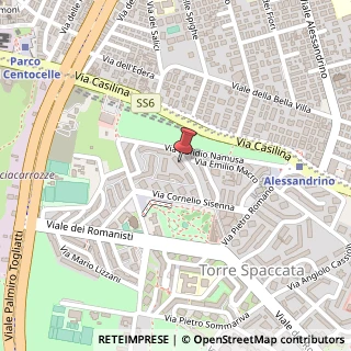 Mappa Via Marco Emilio Scauro, 18, 00169 Roma, Roma (Lazio)