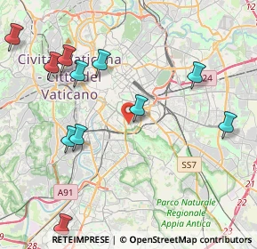 Mappa Via di Porta San Sebastiano, 00153 Roma RM, Italia (5.11364)