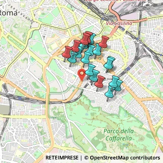 Mappa Via Caulonia, 00183 Roma RM, Italia (0.7035)