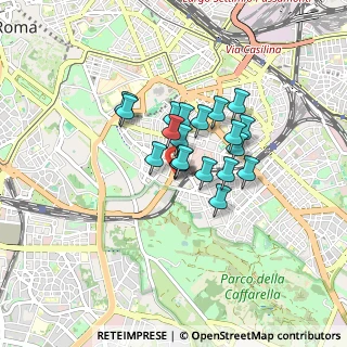 Mappa Via Caulonia, 00183 Roma RM, Italia (0.5755)