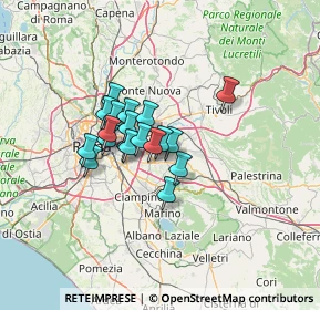 Mappa Via Ispica, 00133 Roma RM, Italia (9.29632)