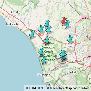 Mappa Via della Corona Australe, 00057 Fiumicino RM, Italia (7.22)