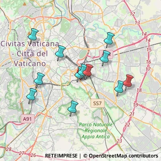 Mappa Via Orazio Coclite, 00181 Roma RM, Italia (3.70583)