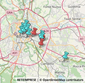 Mappa Via dei Fiori, 00172 Roma RM, Italia (6.18909)