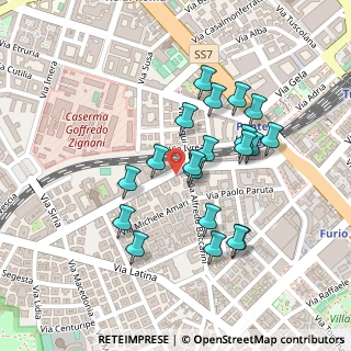 Mappa Via Alfredo Baccarini, 00100 Roma RM, Italia (0.217)