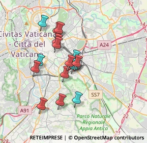 Mappa Via Alfredo Baccarini, 00100 Roma RM, Italia (3.14333)