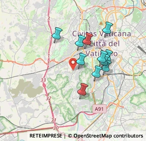 Mappa Via della Pisana, 00100 Roma RM, Italia (3.08909)