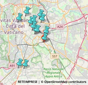 Mappa Piazza dell'Alberone, 00181 Roma RM, Italia (3.86846)