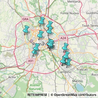 Mappa Via Giacomo Costamagna, 00181 Roma RM, Italia (5.87133)