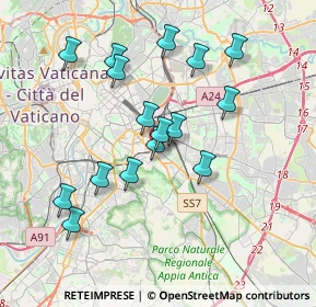 Mappa Via Pallante, 00181 Roma RM, Italia (3.65188)