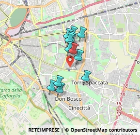 Mappa Via Acquafondata, 00172 Roma RM, Italia (1.29167)