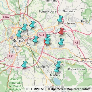 Mappa Via Merope, 00133 Roma RM, Italia (7.8525)