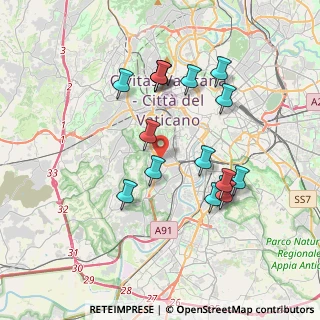 Mappa Via Emilio Lami, 00151 Roma RM, Italia (3.72813)